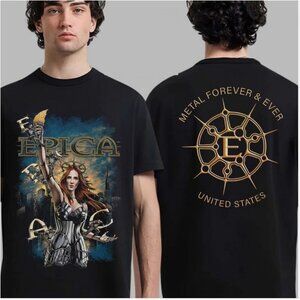 Epica 2025 Exclusive US Tour Merch Fight To Survive reprint T-Shirt. 181